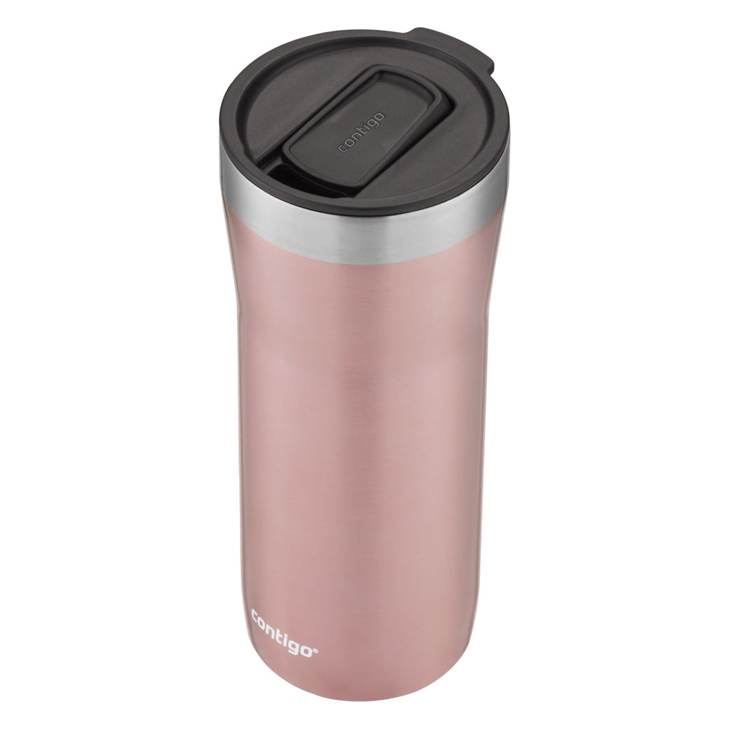 Contigo Streeterville Stainless Steel Tumbler with Plastic Straw and Splash-Proof Lid, Licorice, 32 fl. oz