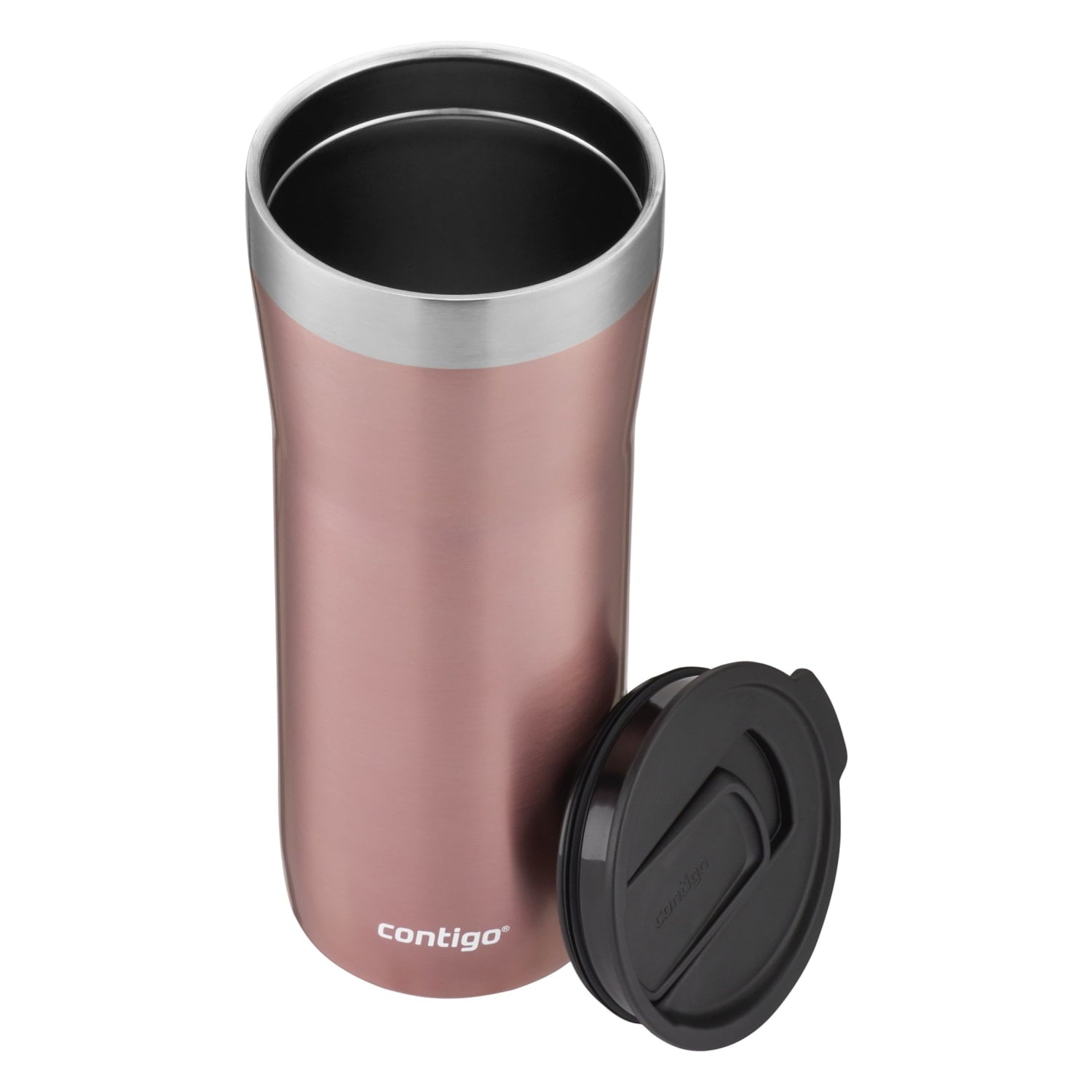 Contigo Streeterville Stainless Steel Tumbler with Plastic Straw and Splash-Proof Lid, Licorice, 32 fl. oz