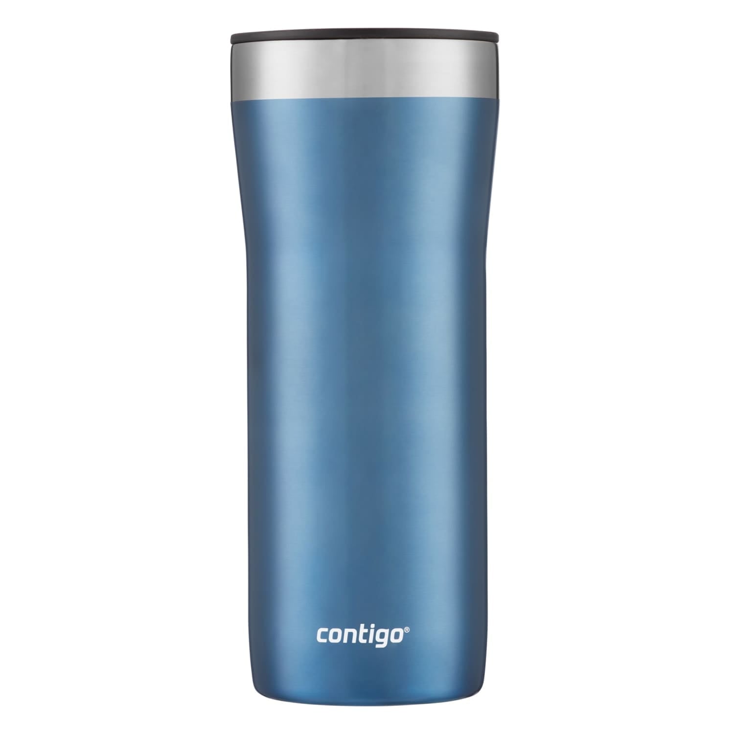 Contigo Streeterville Stainless Steel Tumbler with Plastic Straw and Splash-Proof Lid, Licorice, 32 fl. oz