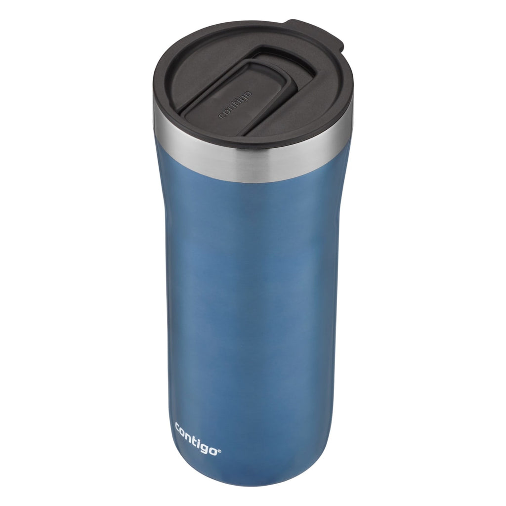 Contigo Streeterville Stainless Steel Tumbler with Plastic Straw and Splash-Proof Lid, Licorice, 32 fl. oz