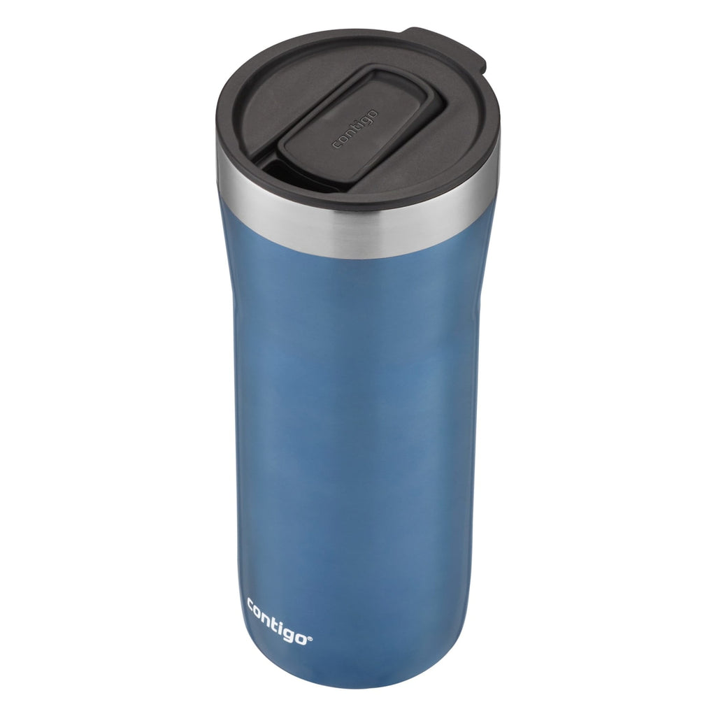Contigo Streeterville Stainless Steel Tumbler with Plastic Straw and Splash-Proof Lid, Licorice, 32 fl. oz