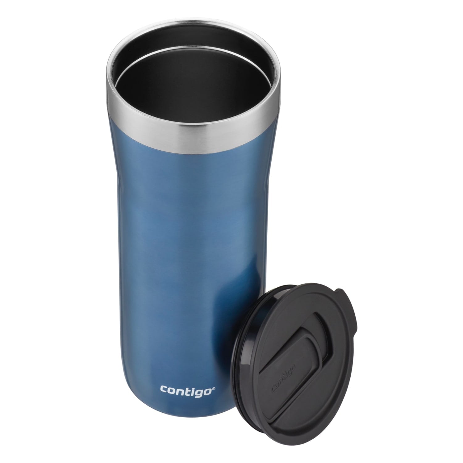 Contigo Streeterville Stainless Steel Tumbler with Plastic Straw and Splash-Proof Lid, Licorice, 32 fl. oz