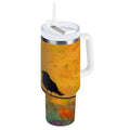 30 oz Insulated Stainless Steel Tumbler Double Wall Stainless Steel Tumbler with 2-Way Drinking Birds on A Wire