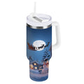 30 oz Insulated Stainless Steel Tumbler Double Wall Stainless Steel Tumbler with 2-Way Drinking Christmas Night Scene