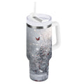 30 oz Insulated Stainless Steel Tumbler Double Wall Stainless Steel Tumbler with 2-Way Drinking Snowy Winter Landscape