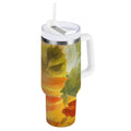 30 oz Insulated Stainless Steel Tumbler Double Wall Stainless Steel Tumbler with 2-Way Drinking Various Shades Autumn Leaves