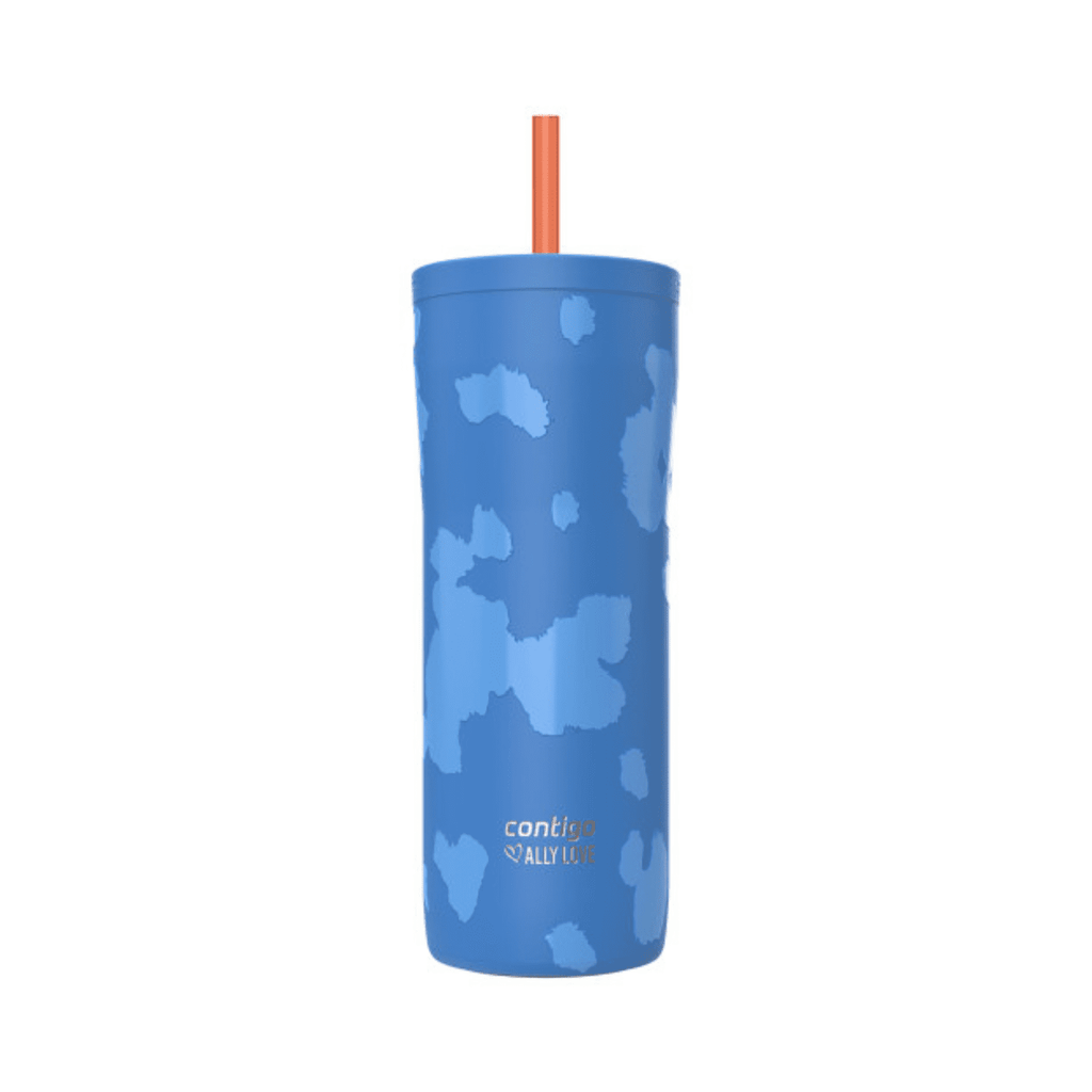 Contigo x Ally Love Streeterville 2.0 Stainless Steel Tumbler with Straw, 24 oz, Stellar Jay