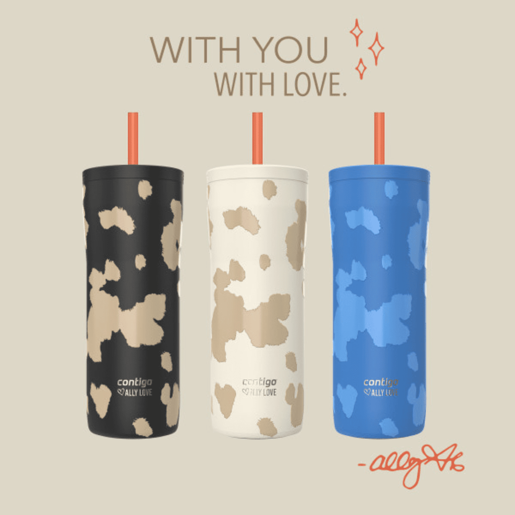 Contigo x Ally Love Streeterville 2.0 Stainless Steel Tumbler with Straw, 24 oz, Stellar Jay