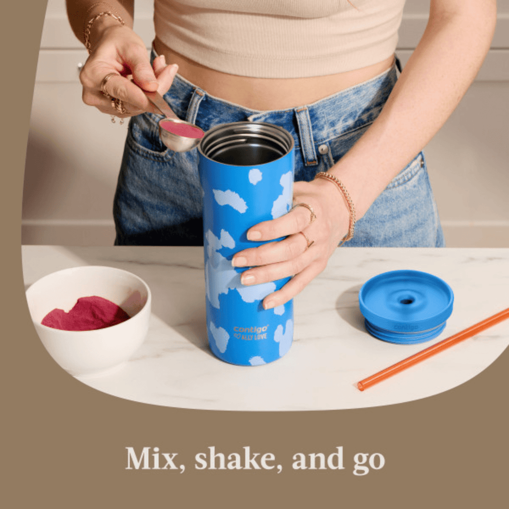 Contigo x Ally Love Streeterville 2.0 Stainless Steel Tumbler with Straw, 24 oz, Stellar Jay