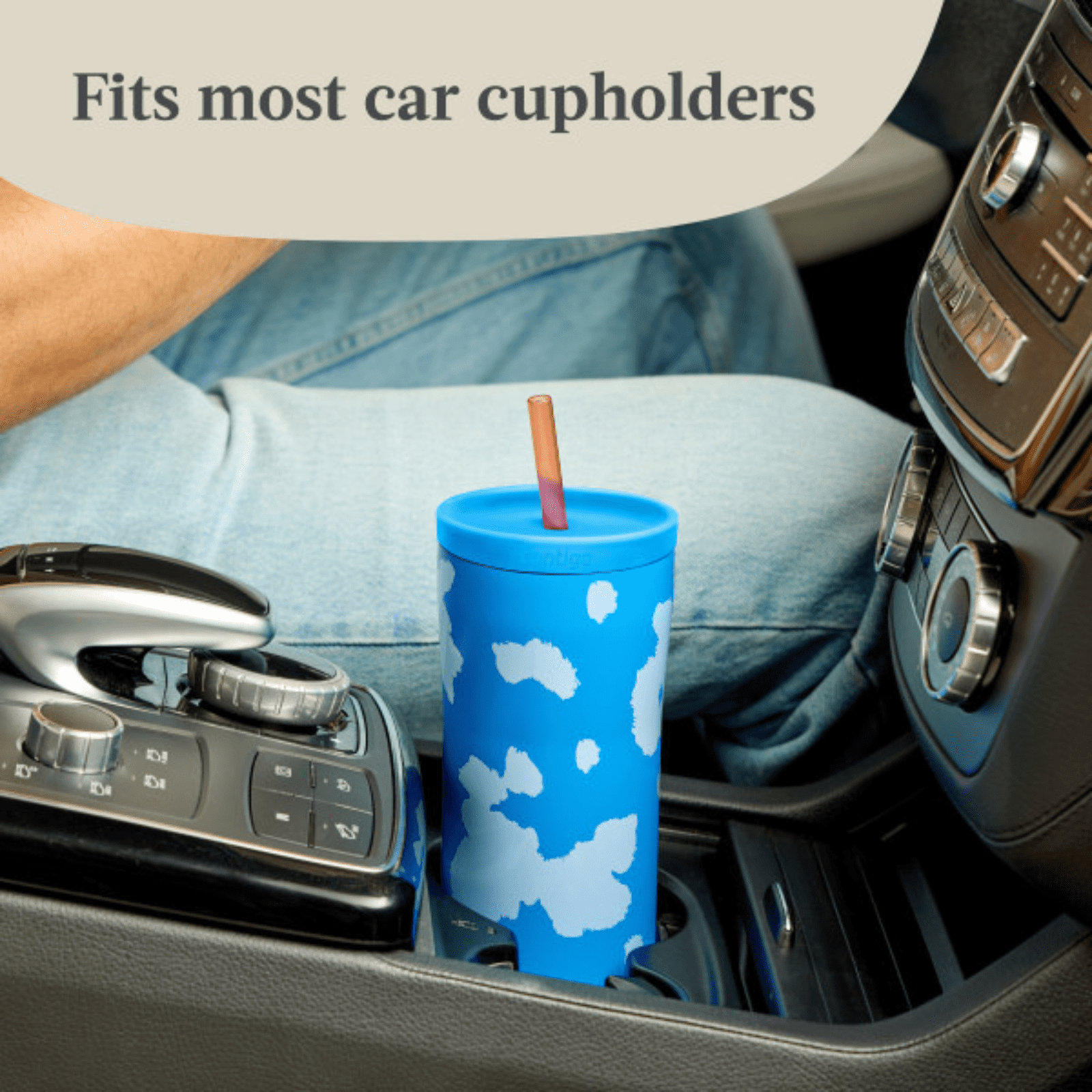 Contigo x Ally Love Streeterville 2.0 Stainless Steel Tumbler with Straw, 24 oz, Stellar Jay