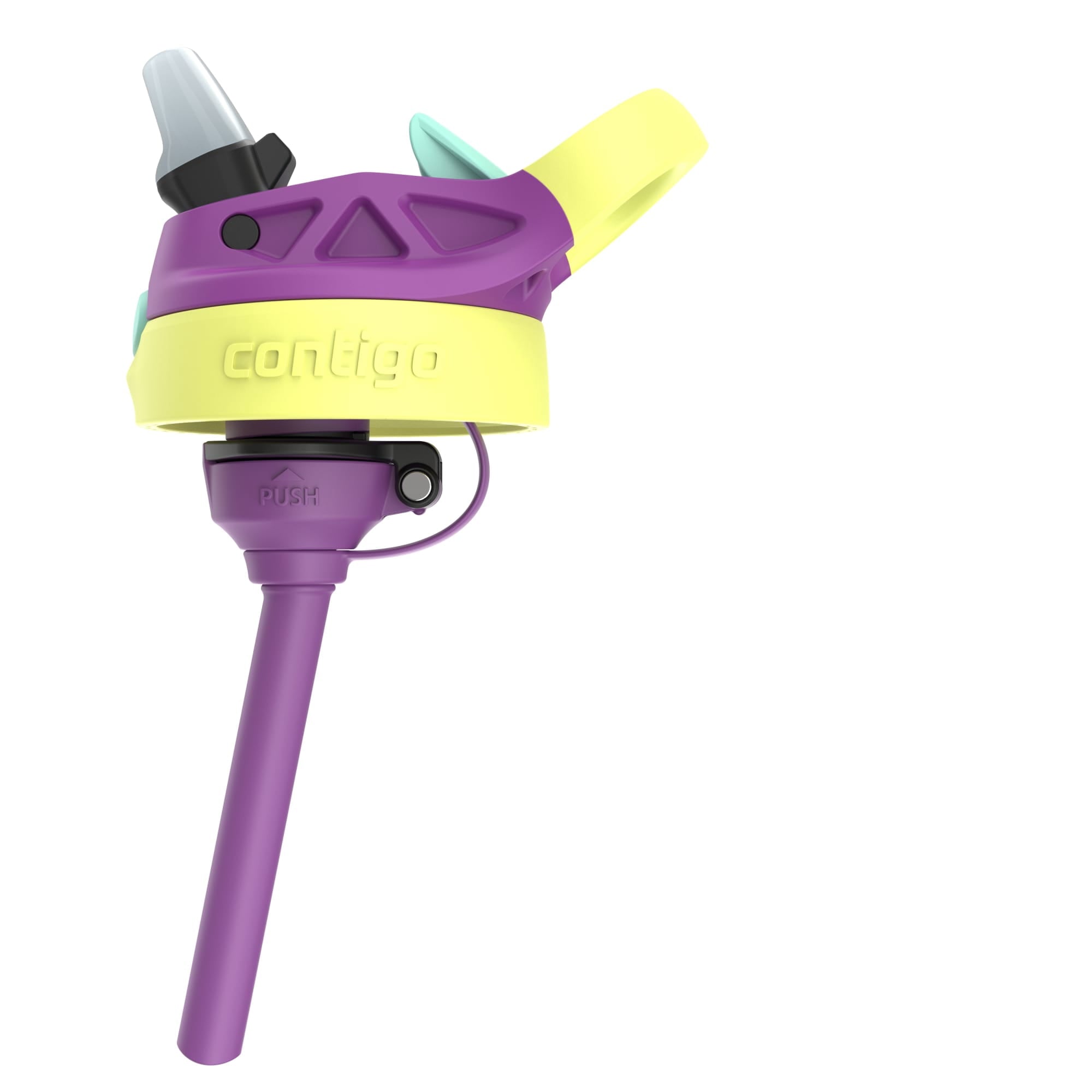 (4 pack) Contigo Kids Water Bottle with Redesigned AUTOSPOUT Straw, 14 oz, Grape Forest Haven