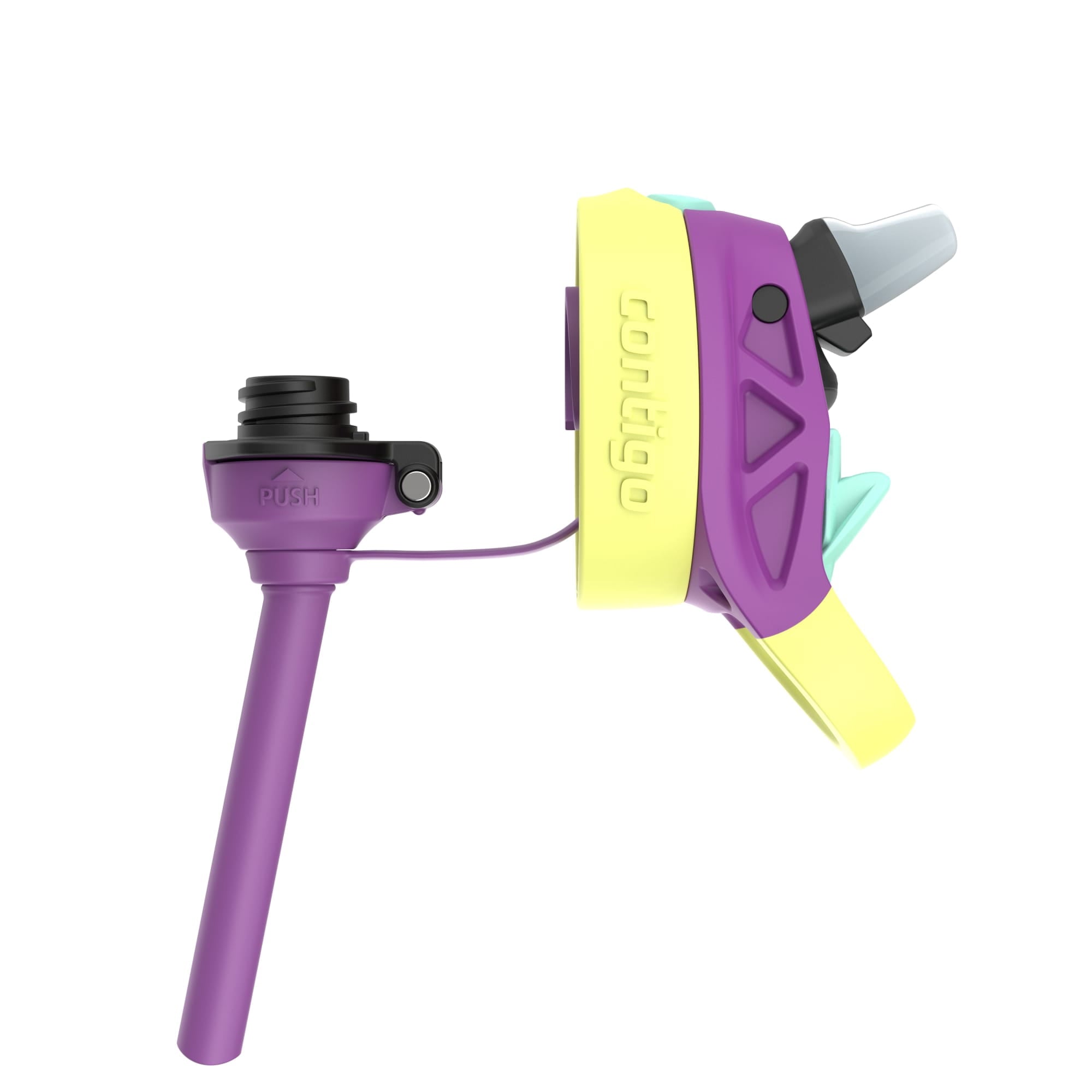 (4 pack) Contigo Kids Water Bottle with Redesigned AUTOSPOUT Straw, 14 oz, Grape Forest Haven
