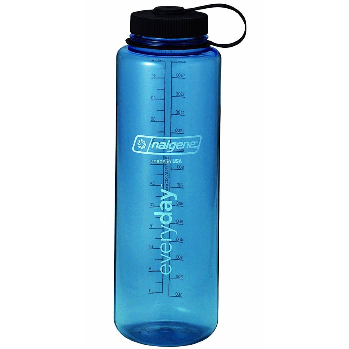 Nalgene Sustain Tritan BPA-Free Water Bottle Made with Material Derived from 50% Plastic Waste (using ISCC certified mass balance), 48 OZ, Wide Mouth, Blue