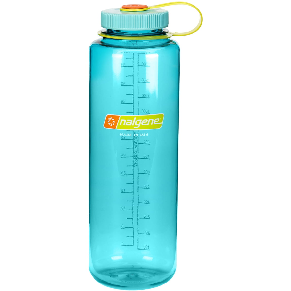 Nalgene Sustain Tritan BPA-Free Water Bottle Made with Material Derived from 50% Plastic Waste (using ISCC certified mass balance), 48 OZ, Wide Mouth, Blue