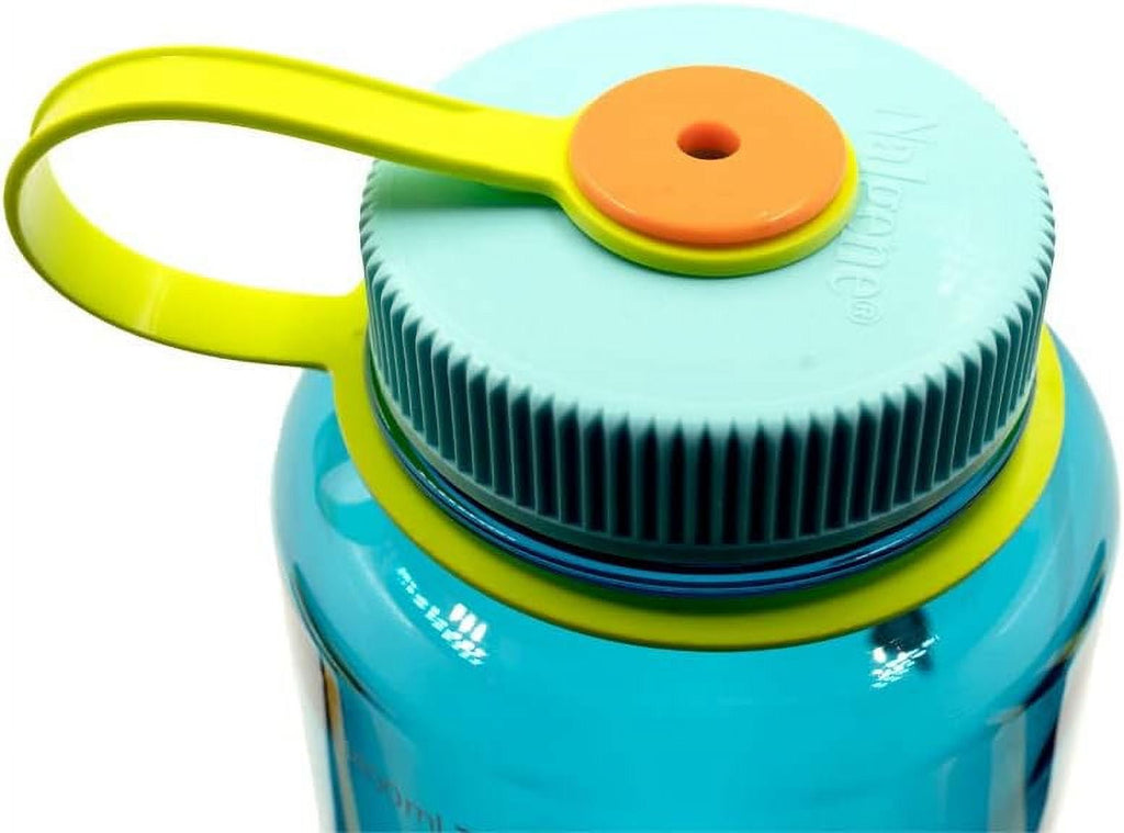 Nalgene Sustain Tritan BPA-Free Water Bottle Made with Material Derived from 50% Plastic Waste (using ISCC certified mass balance), 48 OZ, Wide Mouth, Blue