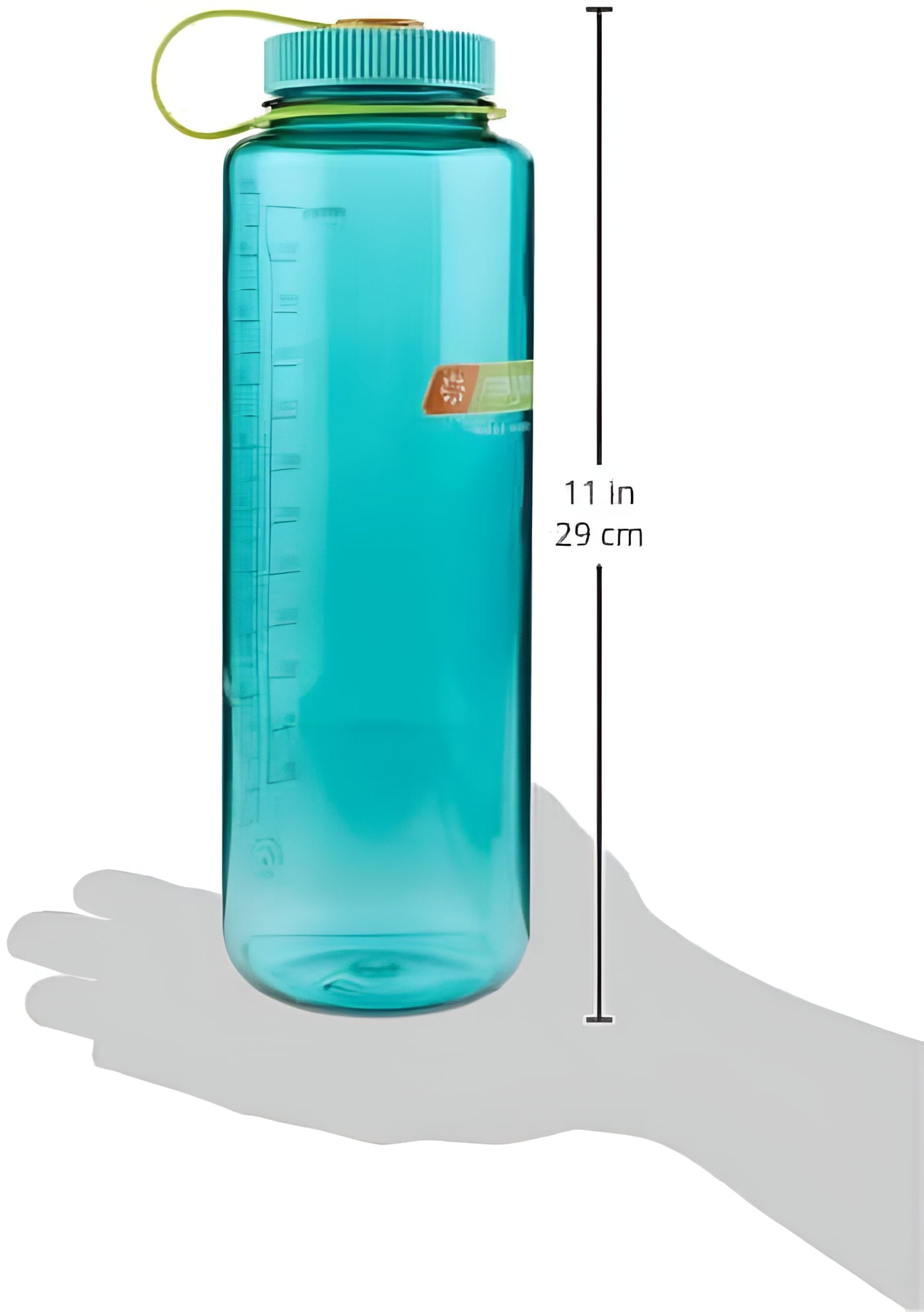 Nalgene Sustain Tritan BPA-Free Water Bottle Made with Material Derived from 50% Plastic Waste (using ISCC certified mass balance), 48 OZ, Wide Mouth, Blue