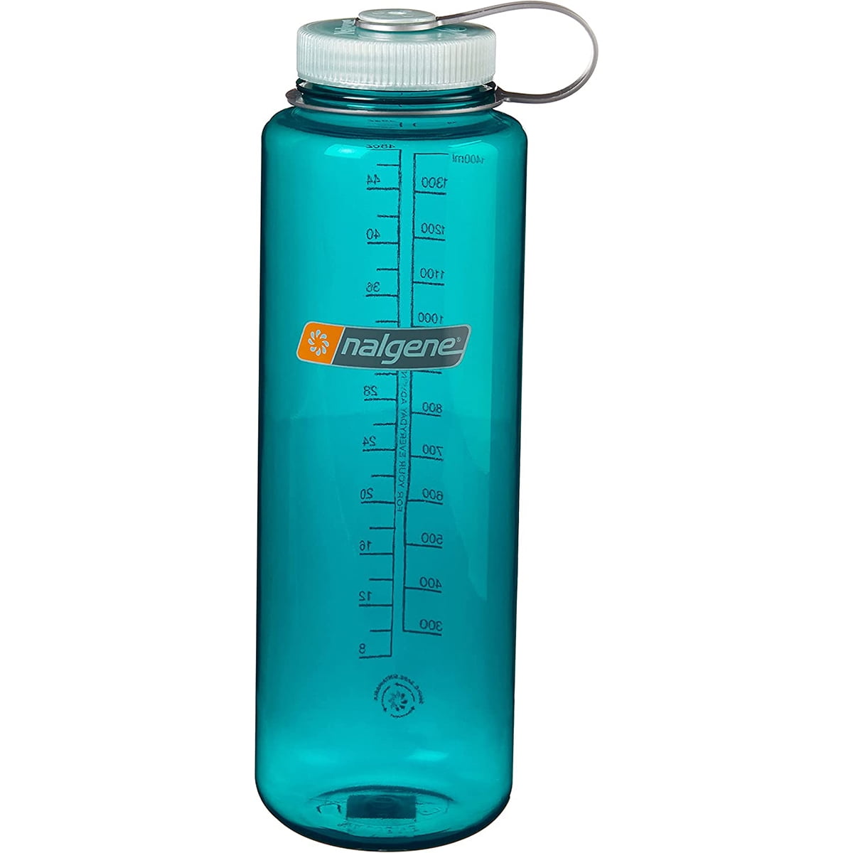 Nalgene Sustain Tritan BPA-Free Water Bottle Made with Material Derived from 50% Plastic Waste (using ISCC certified mass balance), 48 OZ, Wide Mouth, Blue