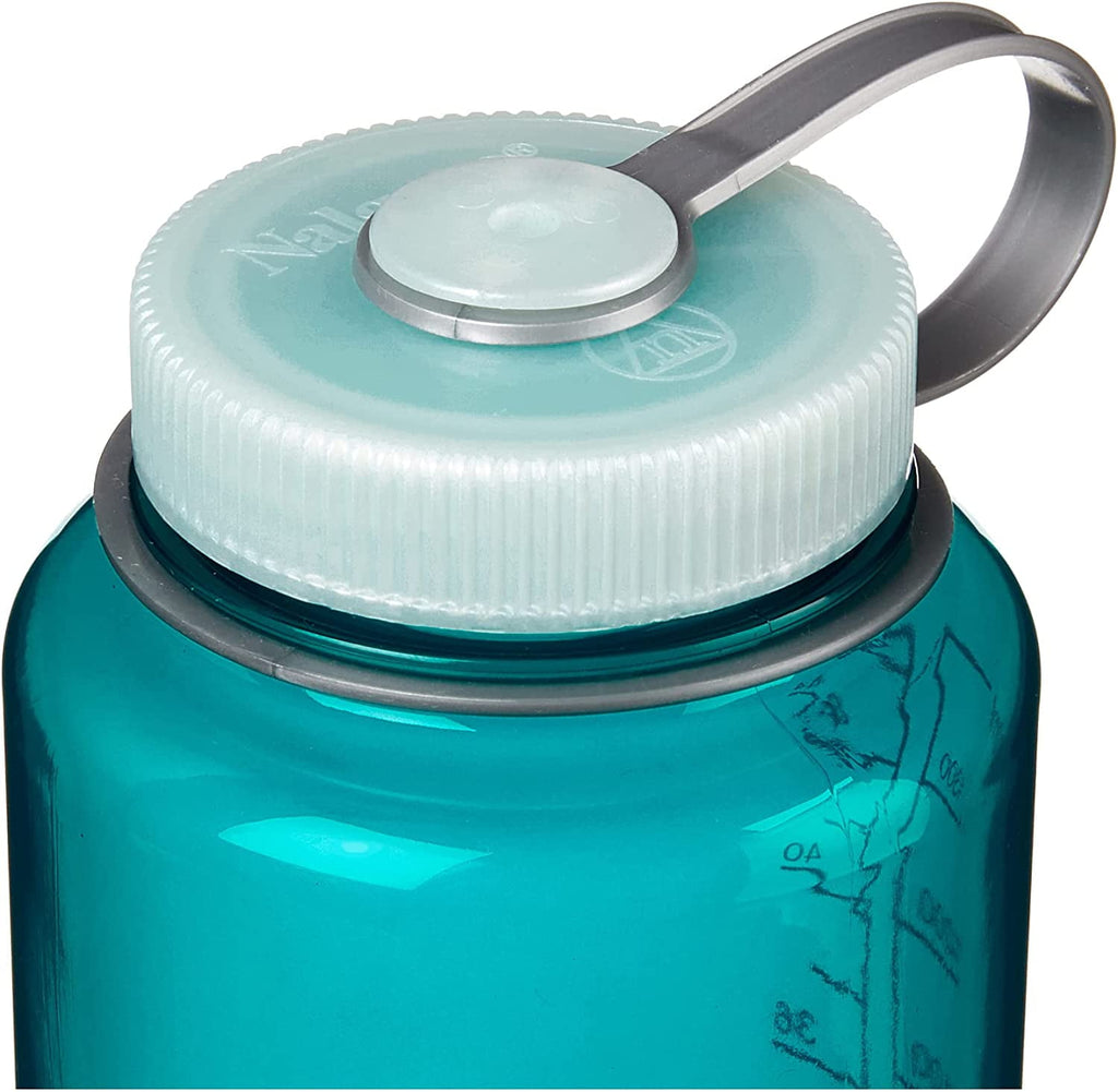 Nalgene Sustain Tritan BPA-Free Water Bottle Made with Material Derived from 50% Plastic Waste (using ISCC certified mass balance), 48 OZ, Wide Mouth, Blue
