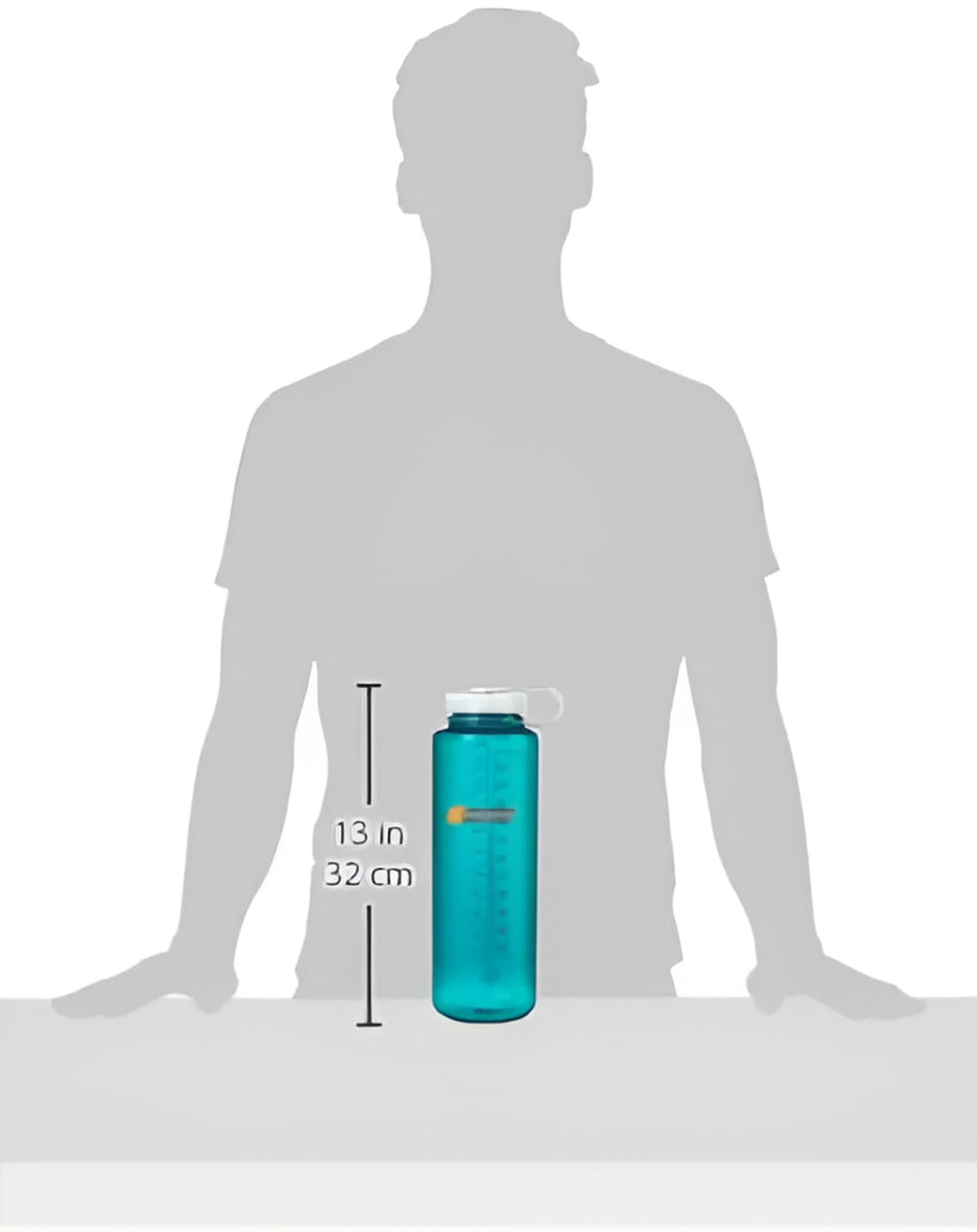 Nalgene Sustain Tritan BPA-Free Water Bottle Made with Material Derived from 50% Plastic Waste (using ISCC certified mass balance), 48 OZ, Wide Mouth, Blue