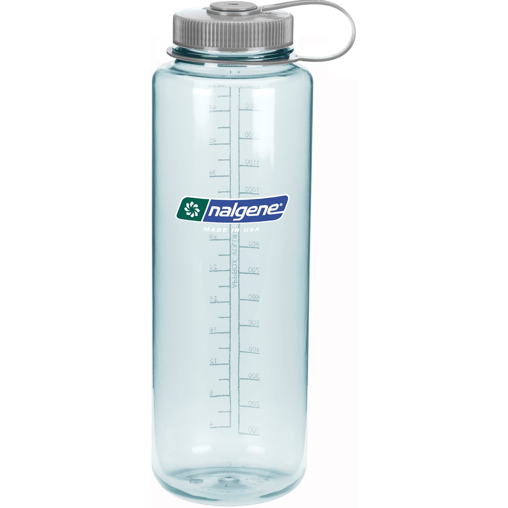 Nalgene Sustain Tritan BPA-Free Water Bottle Made with Material Derived from 50% Plastic Waste (using ISCC certified mass balance), 48 OZ, Wide Mouth, Blue