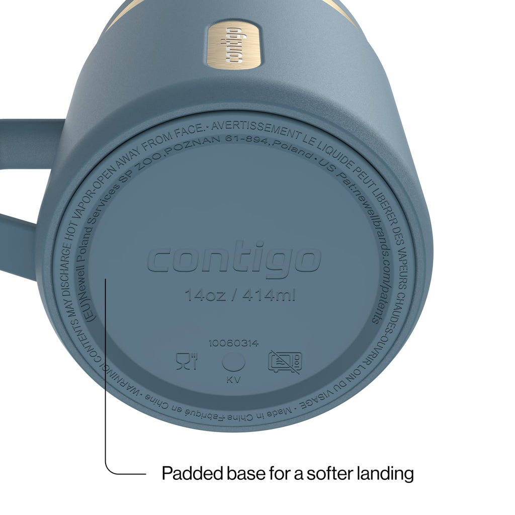 Contigo SnapSeal Leakproof Stainless Steel Reusable Travel Tumbler,Black/Bronze, 14 oz