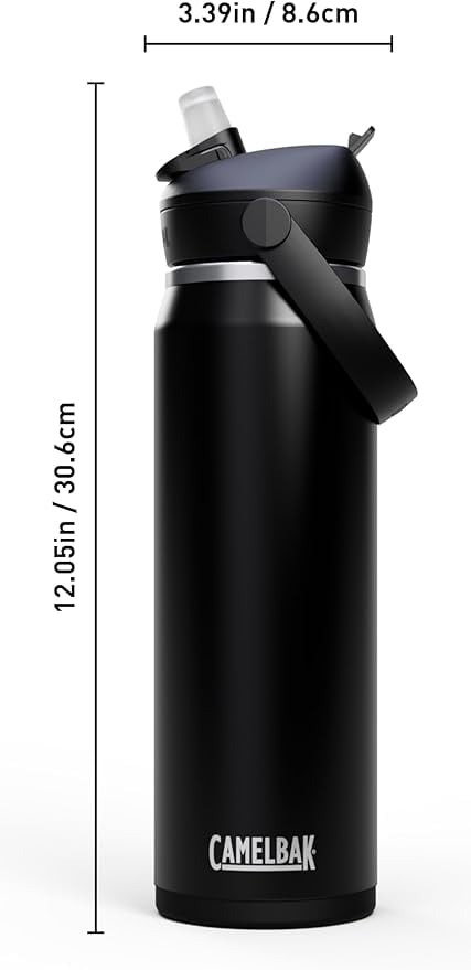 CamelBak Thrive™ Flip Straw Insulated Stainless Steel Water Bottle, 25 oz, Sierra Red
