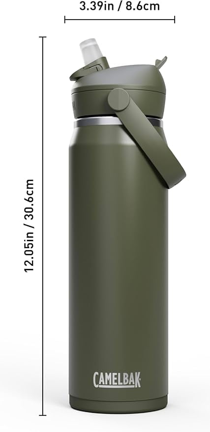 CamelBak Thrive™ Flip Straw Insulated Stainless Steel Water Bottle, 25 oz, Sierra Red