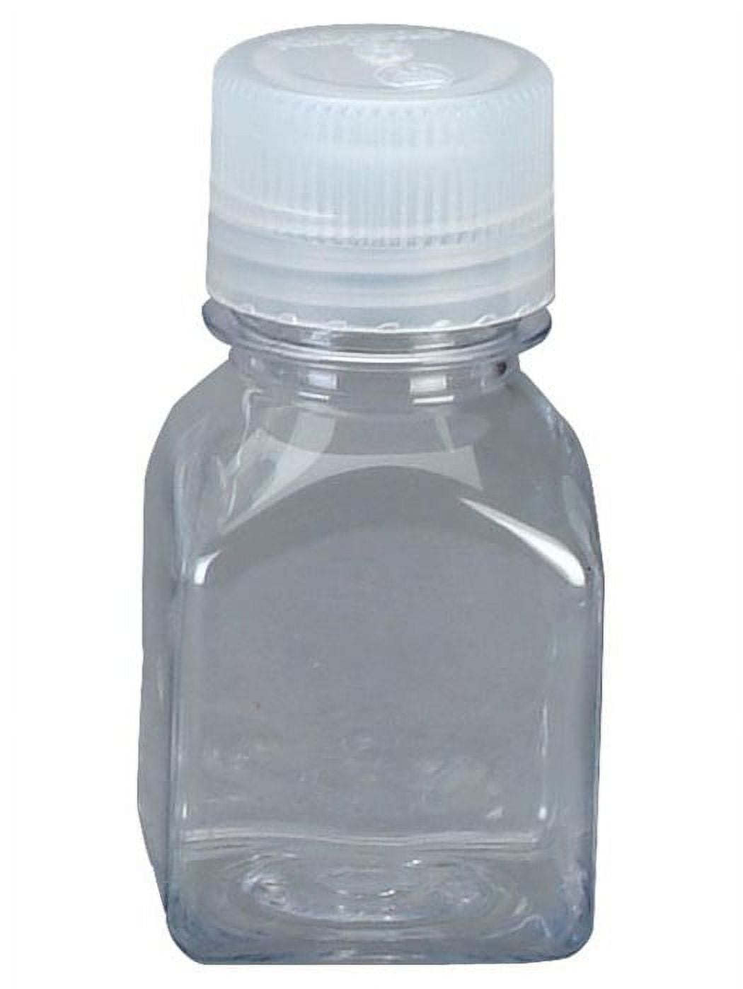 Nalgene Transparent Lexan Polycarbonate Square Storage Bottle - 8 oz. - Clear