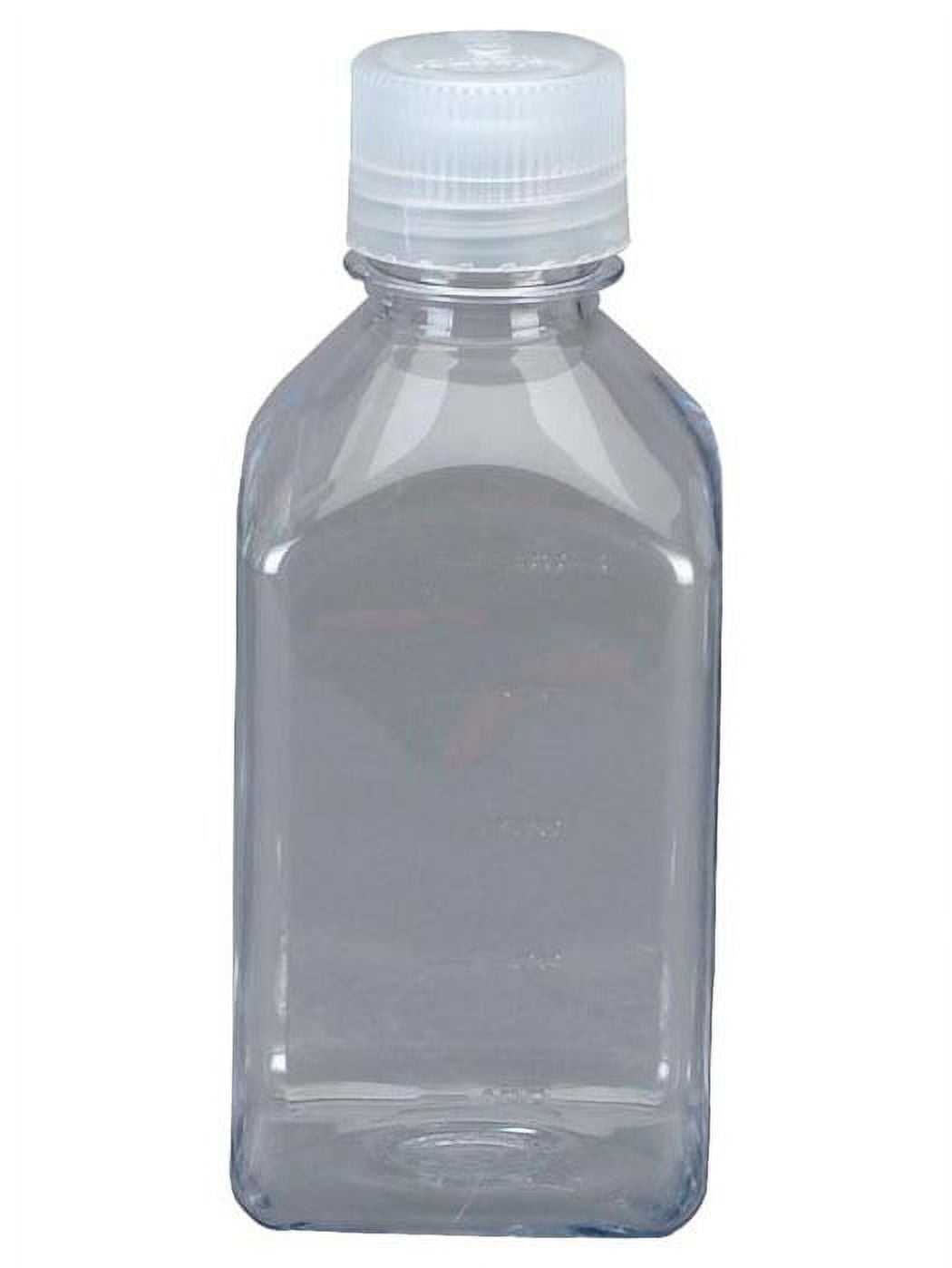 Nalgene Transparent Lexan Polycarbonate Square Storage Bottle - 8 oz. - Clear