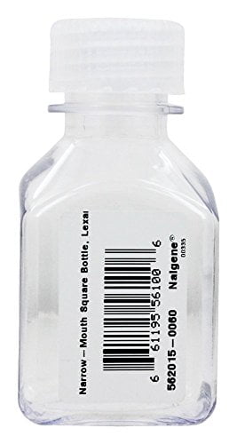 Nalgene Transparent Lexan Polycarbonate Square Storage Bottle - 8 oz. - Clear