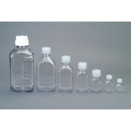 Nalgene Transparent Lexan Polycarbonate Square Storage Bottle - 8 oz. - Clear