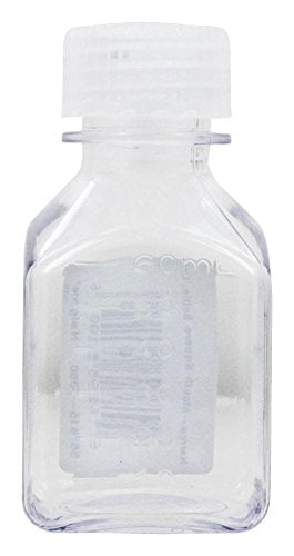 Nalgene Transparent Lexan Polycarbonate Square Storage Bottle - 8 oz. - Clear