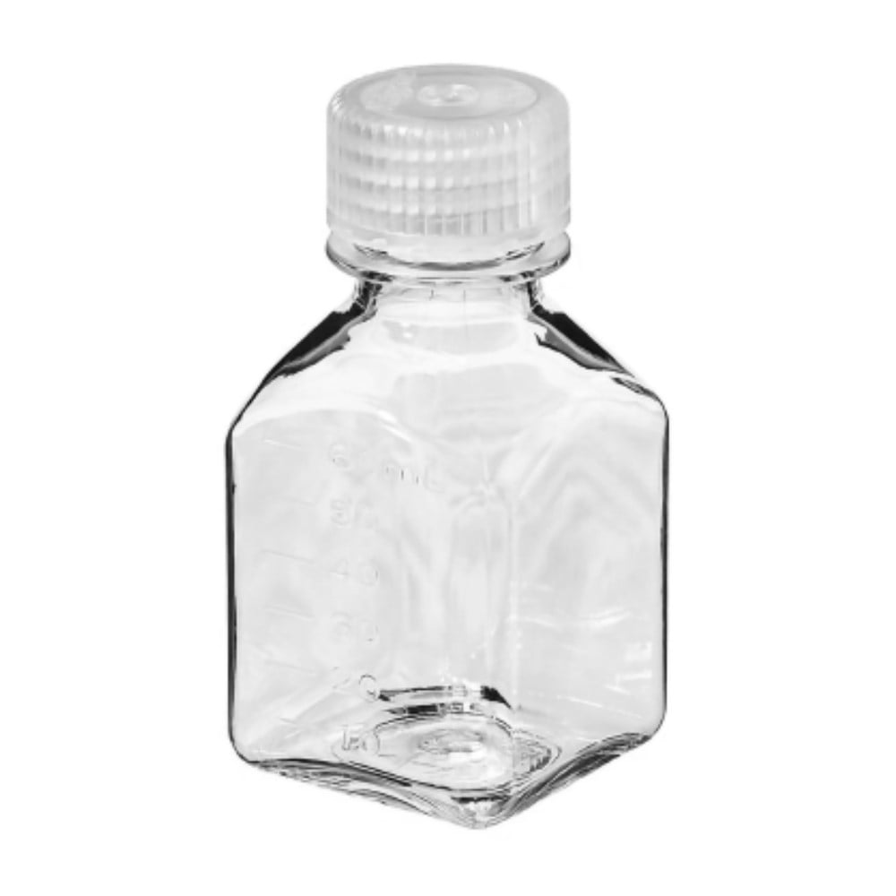 Nalgene Transparent Lexan Polycarbonate Square Storage Bottle - 8 oz. - Clear