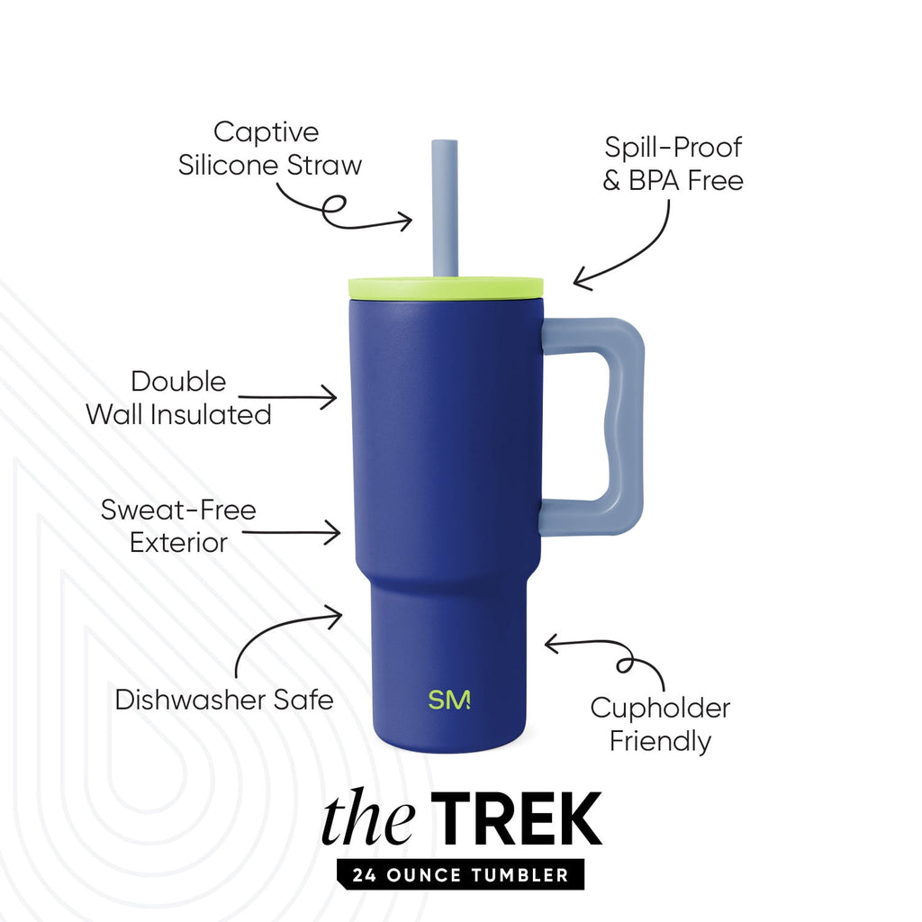 Simple Modern 24oz Trek Tumbler with handle and Silicone Straw Lid | Asteroid