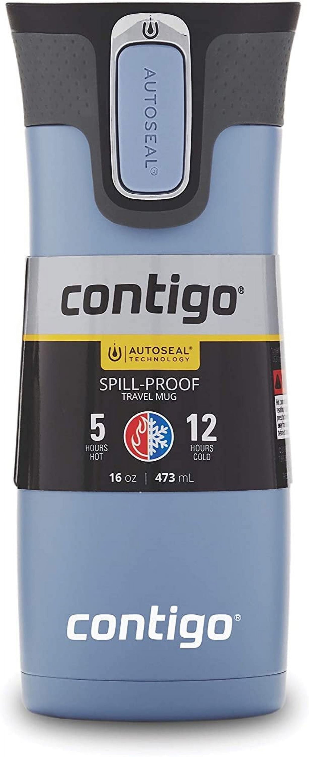 Contigo AUTOSEAL West Loop 2.0 Travel Mug, 16 oz., Stainless Steel with Black Button