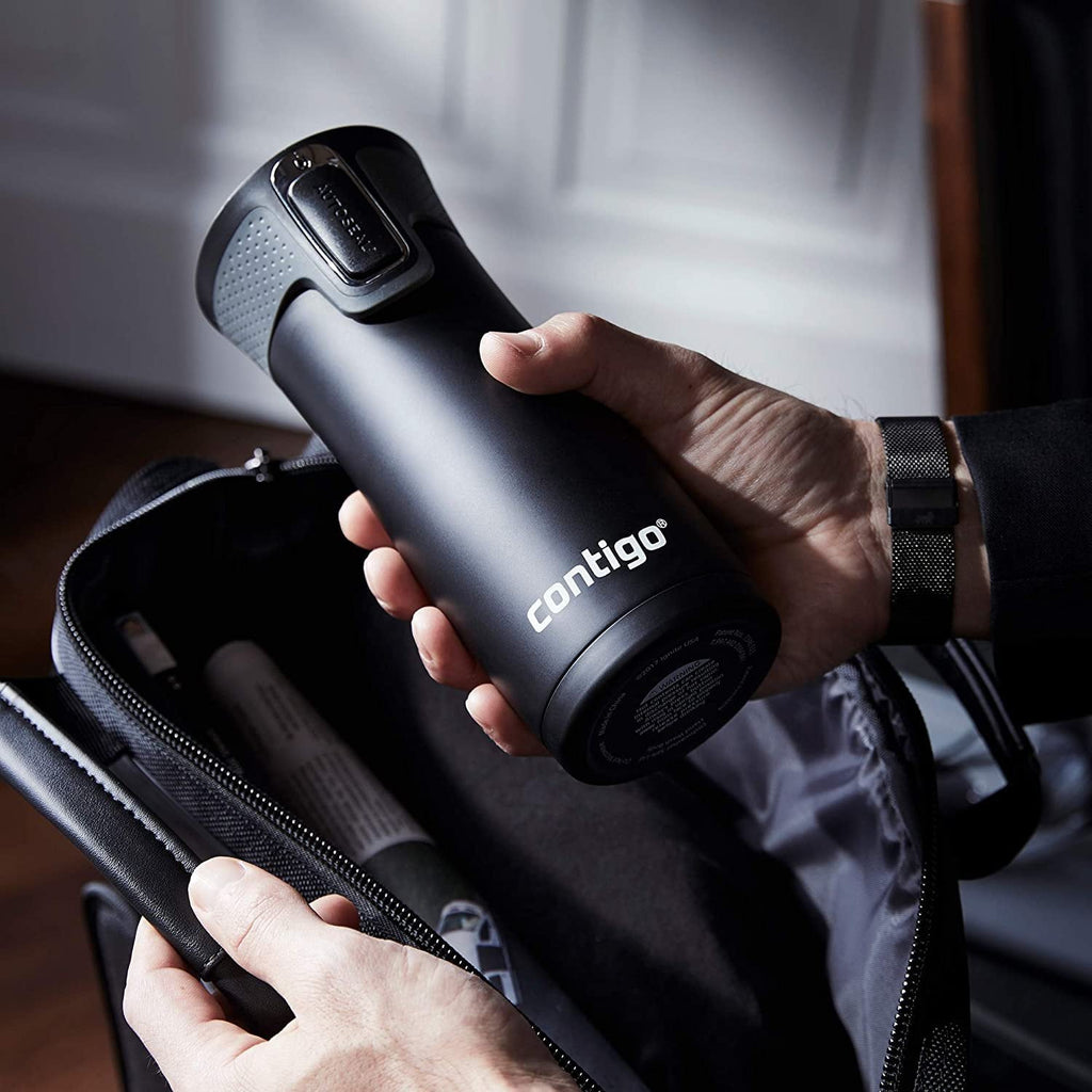 Contigo AUTOSEAL West Loop 2.0 Travel Mug, 16 oz., Stainless Steel with Black Button