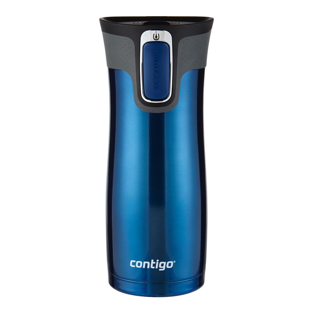 Contigo AUTOSEAL West Loop 2.0 Travel Mug, 16 oz., Stainless Steel with Black Button
