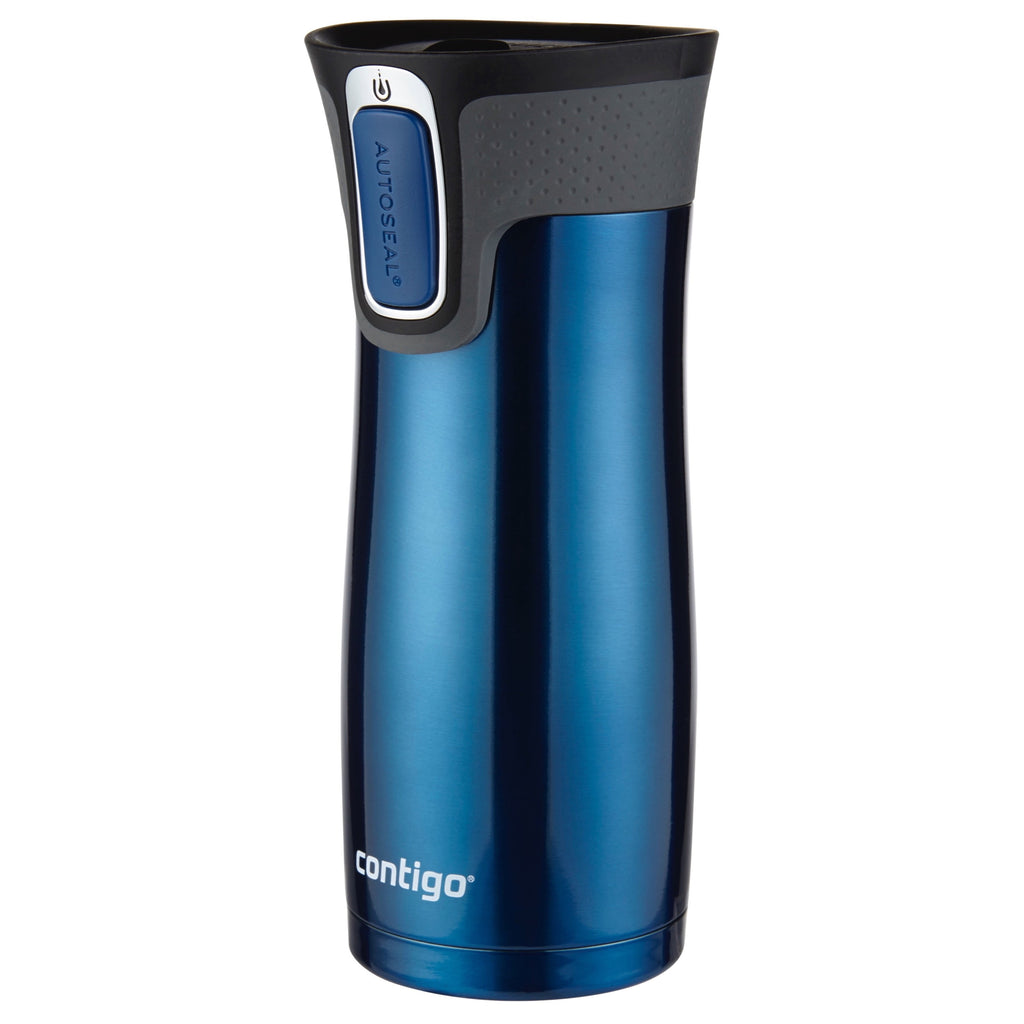Contigo AUTOSEAL West Loop 2.0 Travel Mug, 16 oz., Stainless Steel with Black Button