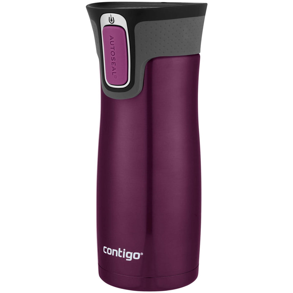 Contigo AUTOSEAL West Loop 2.0 Travel Mug, 16 oz., Stainless Steel with Black Button