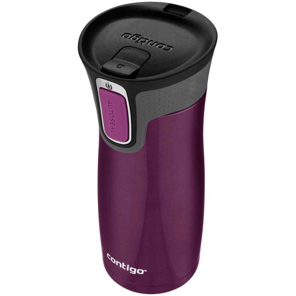Contigo AUTOSEAL West Loop 2.0 Travel Mug, 16 oz., Stainless Steel with Black Button
