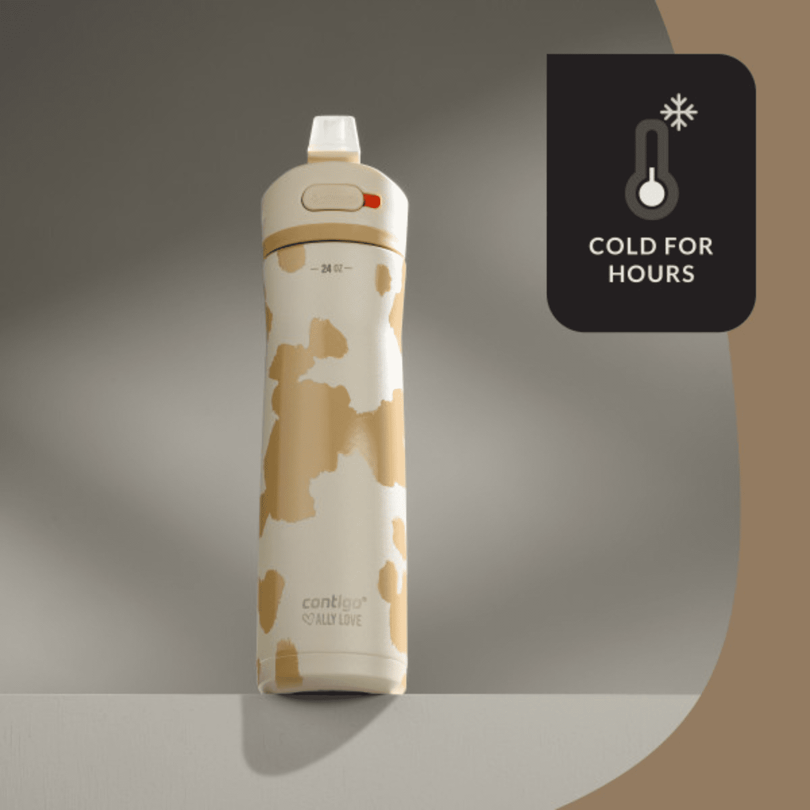 Contigo x Ally Love Ashland Chill 2.0 Stainless Steel Water Bottle with Autospout Lid, 24 oz, Oatmilk