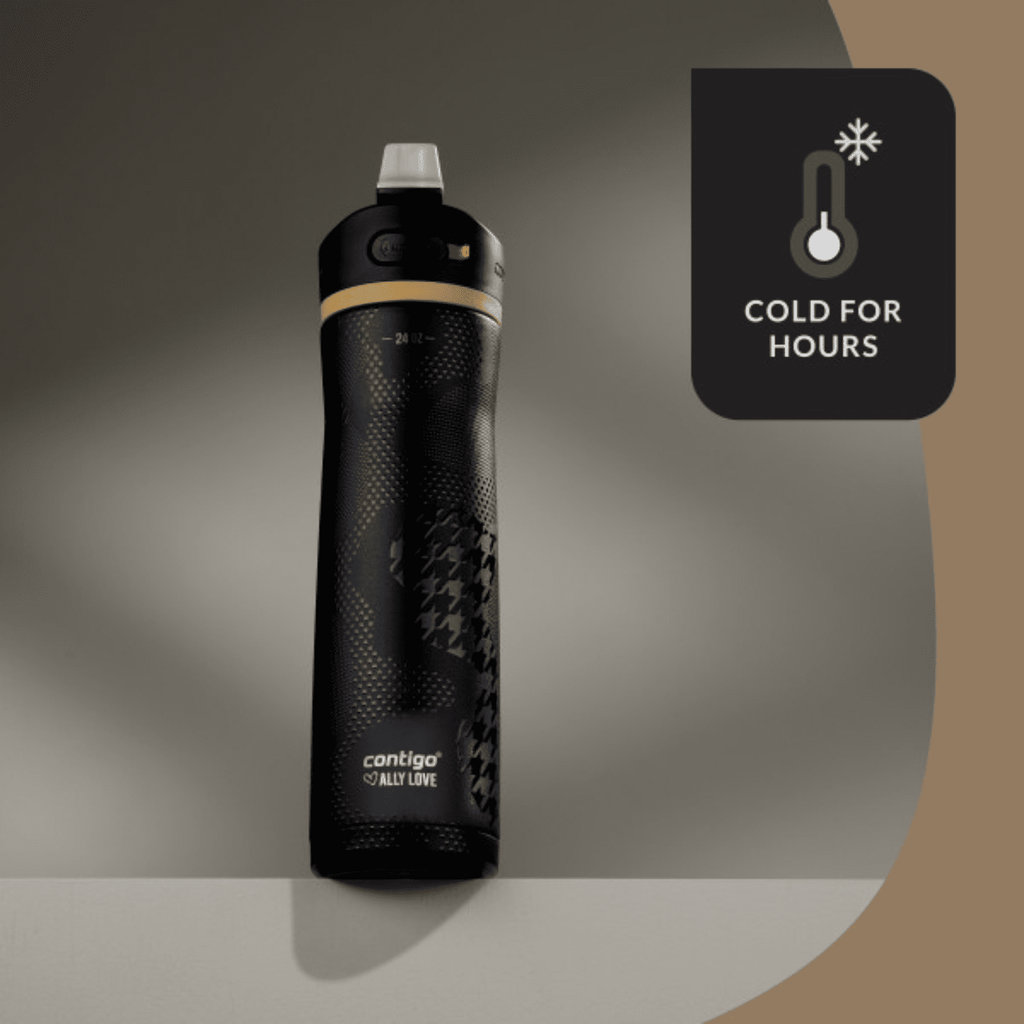 Contigo x Ally Love Ashland Chill 2.0 Stainless Steel Water Bottle with Autospout Lid, 24 oz, Oatmilk
