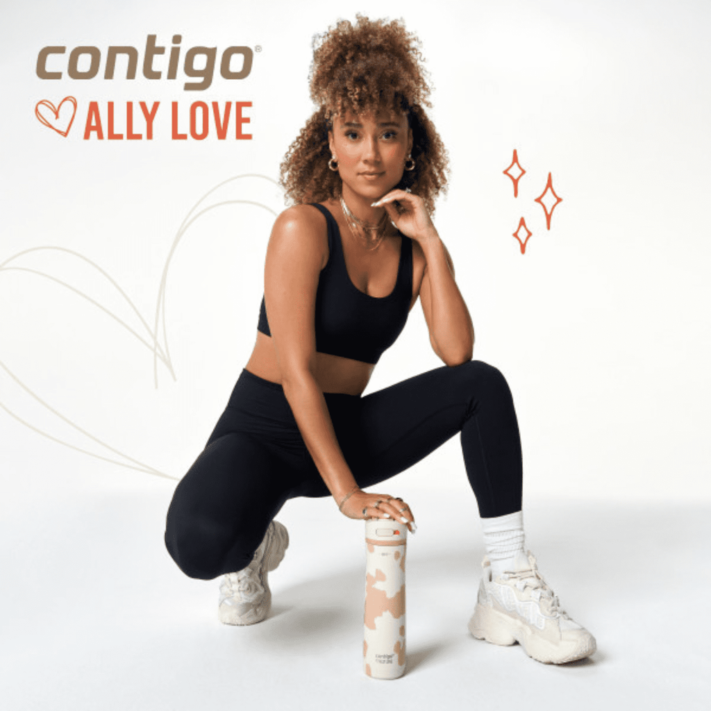 Contigo x Ally Love Ashland Chill 2.0 Stainless Steel Water Bottle with Autospout Lid, 24 oz, Oatmilk