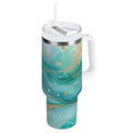 40 oz Insulated Stainless Steel Tumbler Double Wall Stainless Steel Tumbler with 2-Way Drinking Beautiful Watercolor Stars
