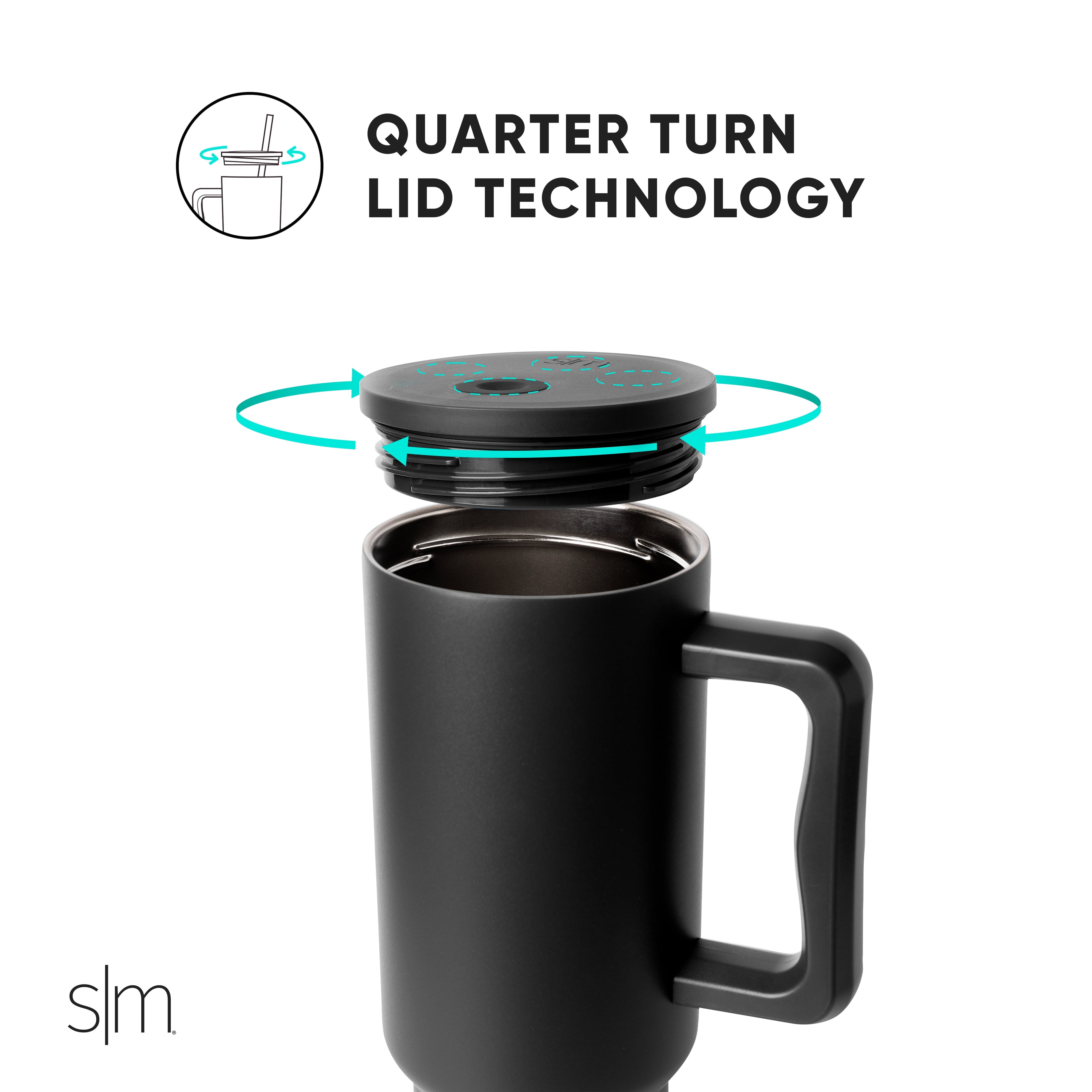 Simple Modern 40 fl oz Insulated Stainless Steel Trek Tumbler with Straw Lid | Blush