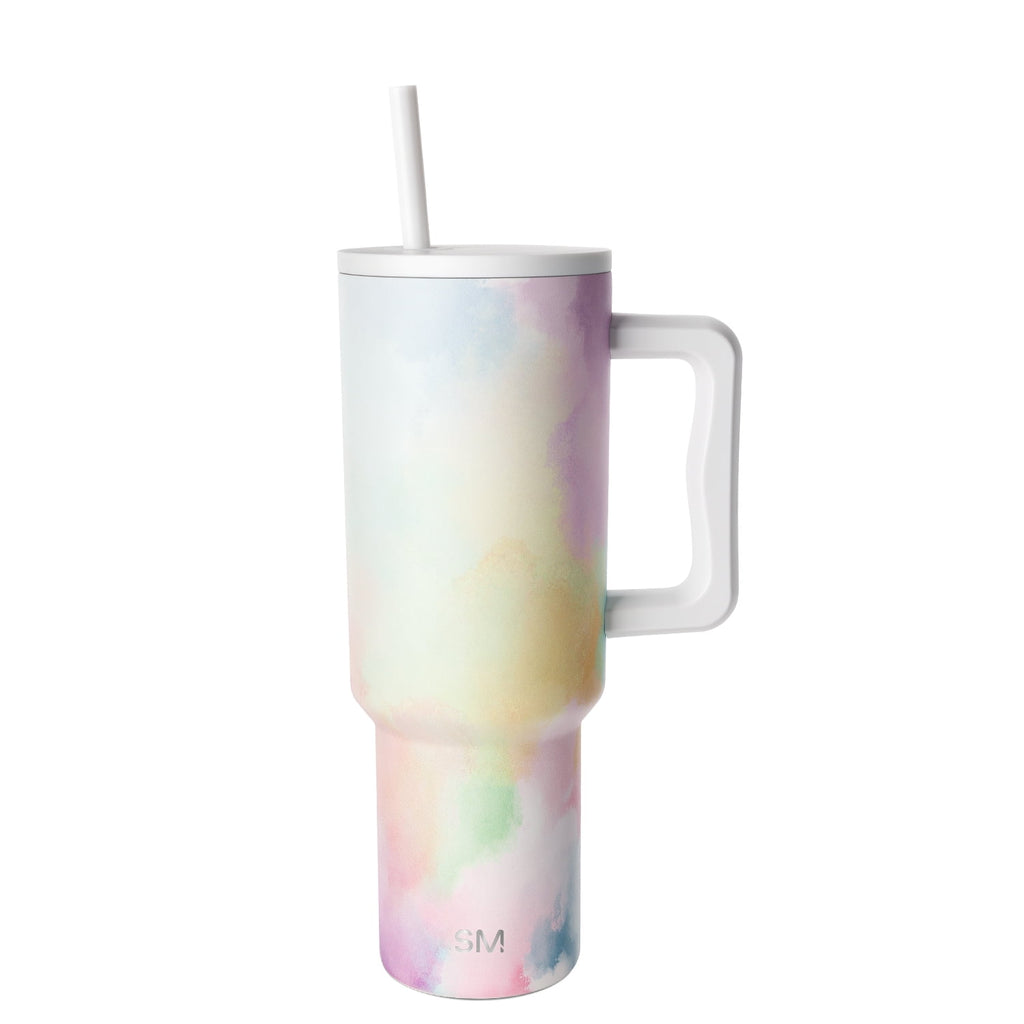 Simple Modern 40 fl oz Insulated Stainless Steel Trek Tumbler with Straw Lid | Blush