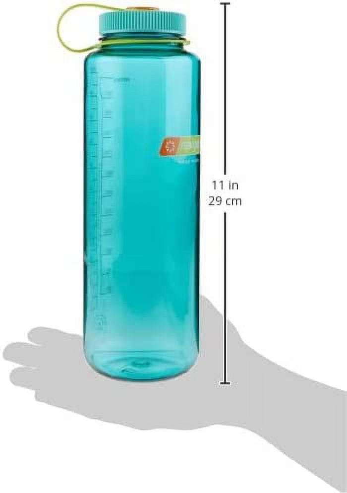 Nalgene Sustain Tritan BPA-Free Water Made with Material Derived from 50% Plastic Waste (using ISCC certified mass balance), 48 OZ, Wide Mouth, Cerulean