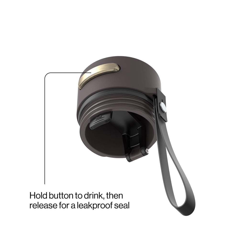 Contigo AutoSeal Leakproof Stainless Steel Reusable Water Bottle Tumbler with Carrying Strap, Cream/Champagne, 24 oz