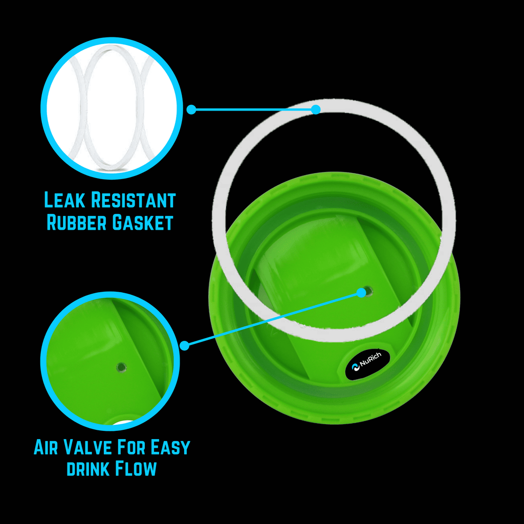 NuRich Hydro Wide Mouth Flip and Sip Replacement Coffee Lid or Cap Accessories Compatible with Hydroflask, Nalgene, and Many More Top Water Bottle Brands Sizes 12 16 18 20 32 40 64 Ounce