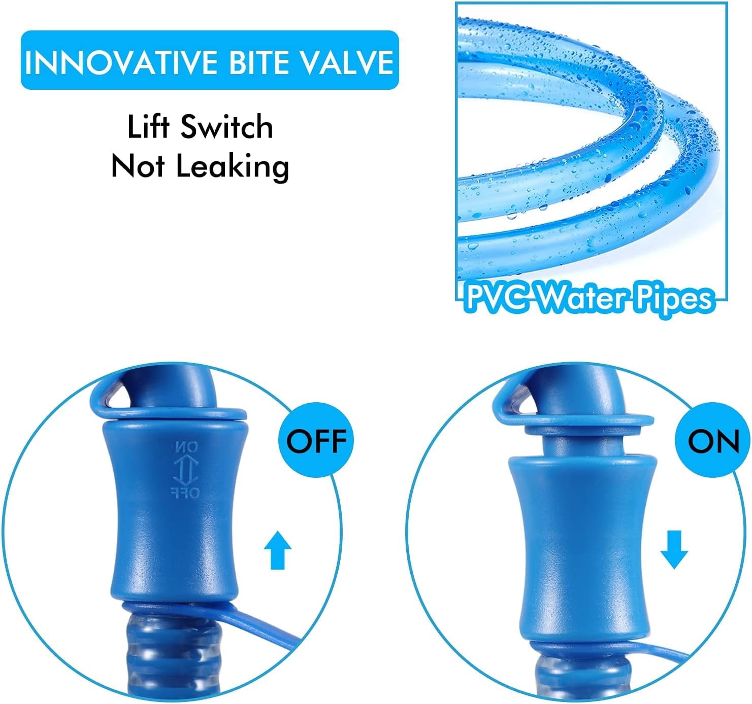 TAGVO Hydration Bladder 2 Liter BPA Free 70oz + Cleaning Brushes Kit, Leakproof Water Bladder Travel Reservoir Hydration Bag, Easy Cleaning by 3 Brushes and Air Drying by Collapsible Frame